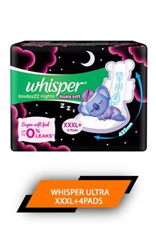 Whisper Ultra B Nights Xxxl+4pads